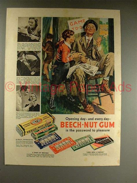 1942 Beech Nut Gum Ad I Am With That Tired Soldier Bigee00