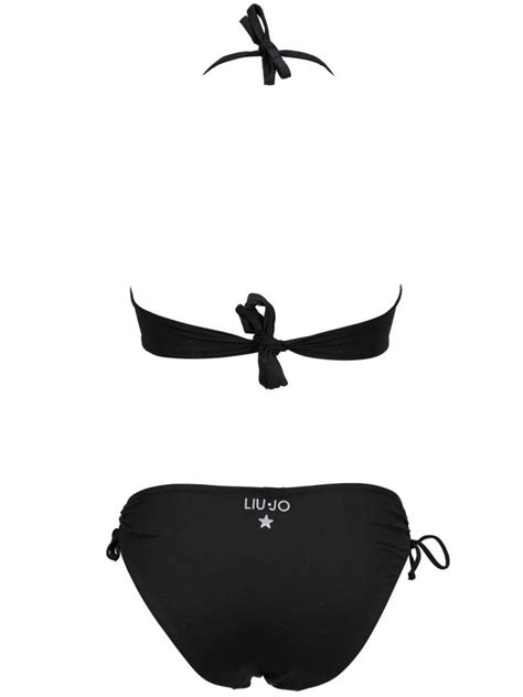 Bikini Donna Liu Jo Beachwear In Lycra Nero Albos Underwear Shop Online Intimo