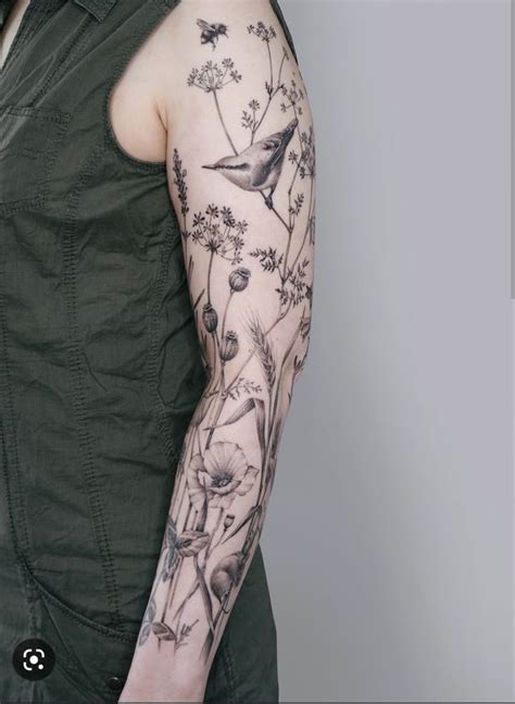 Pin By Amanda Osterlindh On Flower Sleeve Tattoo Botanical Tattoo