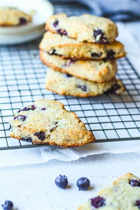 Lemon Blueberry Scones Keto Gluten Free Stem Spoon