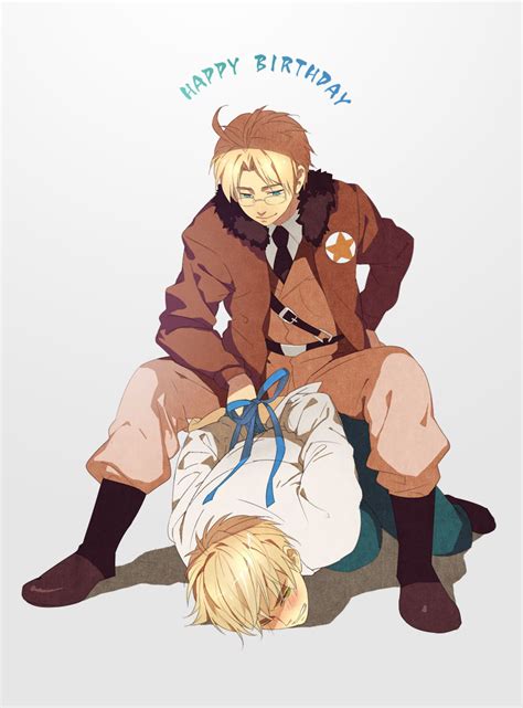 America And United Kingdom Axis Powers Hetalia Drawn By Yin2000