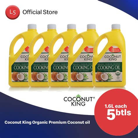 Coconut King Organic Premium Coconut Cooking Oil L X Bottles