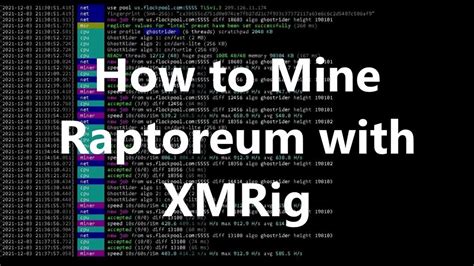 How To Pool Mine Raptoreum With Your Cpu Using Xmrig Higher Hashrates Than Cpuminer Gr Youtube