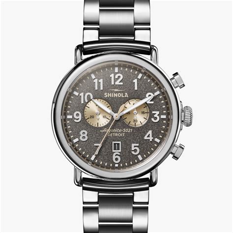 Runwell Chrono 47mmcool Gray Dial Stainless Steel Bracelet Shinola