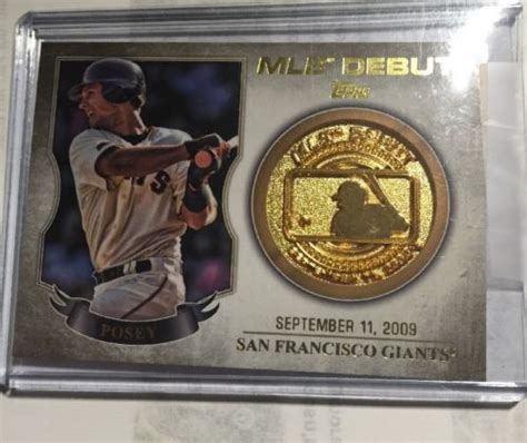 Topps Series Mdm Bp Buster Posey Mlb Debut Medallion Coin