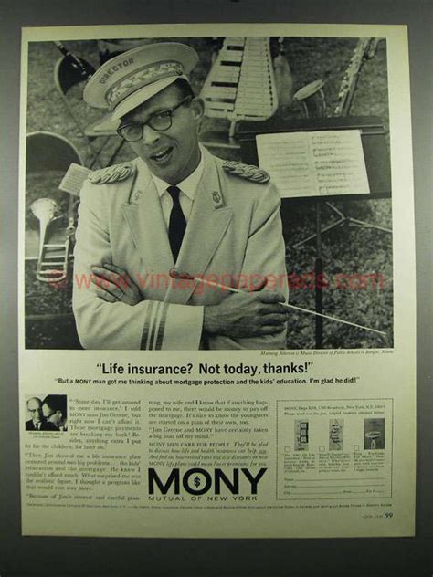 1964 Mony Mutual Of New York Ad Life Insurance Bigii1076