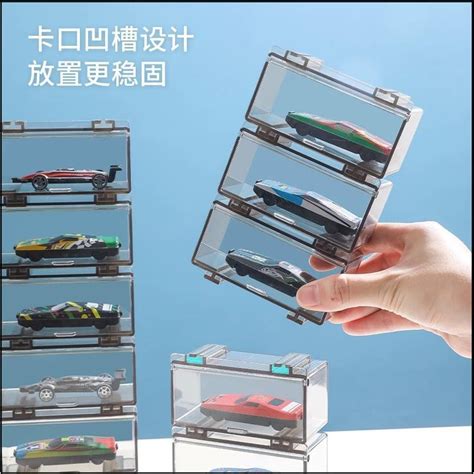 Hot Wheels Domeka Alloy Car Model Storage Box สามารถซอนและกลองแสดงมความโปรงใสและกนฝน