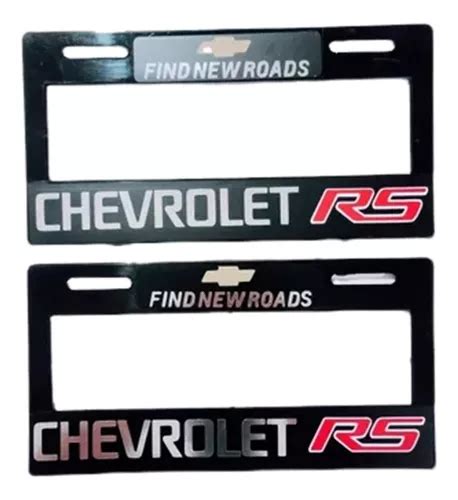 Par Porta Placas Autos Chevrolet Rs Delantero Trasero Ancho Cuotas