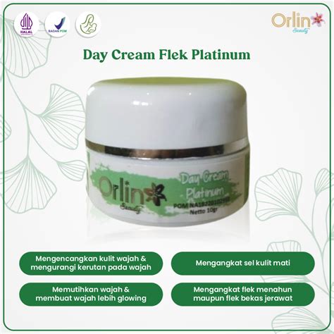 Jual Day Cream Flek Platinum Orlin Beauty Gram Krim Pagi Siang