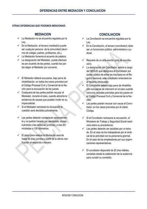 Diferencia Entre Mediacion Y Conciliacion Pdf Descarga Gratuita