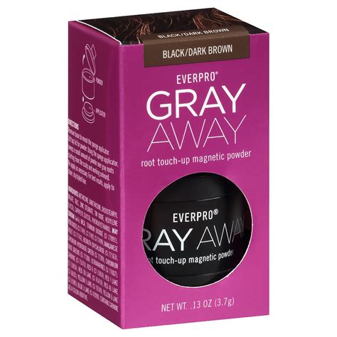 Everpro Gray Away Root Touch Up Magnetic Powder Black Dark Brown