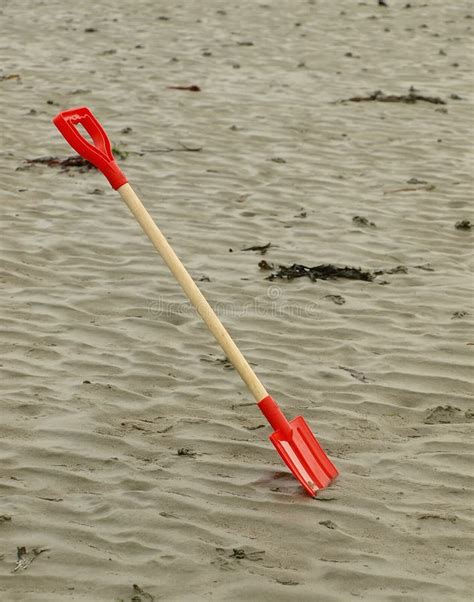 Spade On Sandy Beach Stock Image Image Of Seaweed Playing 21890019