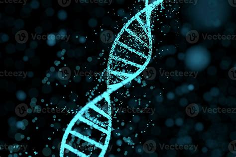 DNA Particles And Diffused Glowing Lines 3d Rendering 27873842 Stock