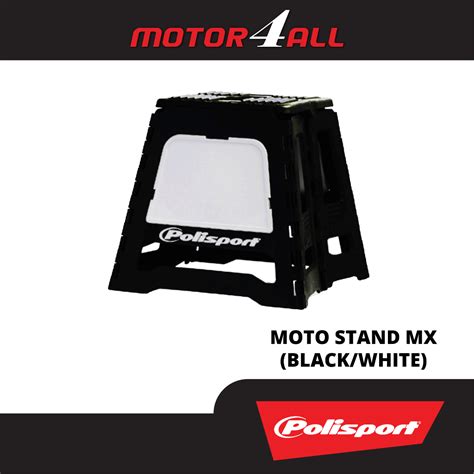 Polisport Moto Stand Mx Black White Shopee Malaysia