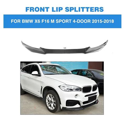 Carbon Fiber Front Bumper Lip Spoiler Chin Protector for BMW X6 F16 M ...