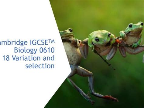 Cambridge Igcse Biology Variation And Selection Teaching