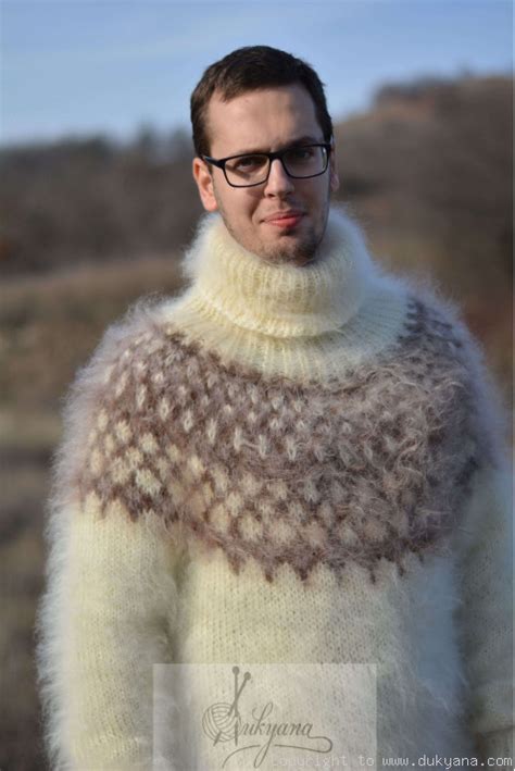 Handmade Icelandic T Neck Mohair Sweater To Orderim36