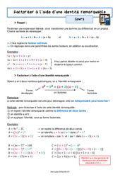 Calcul littéral 3ème Exercices cours évaluation révision pdf à