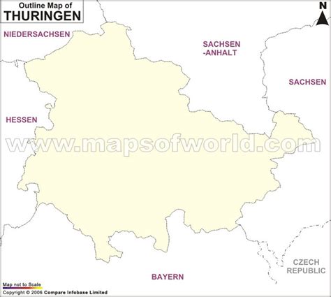 Thuringia Map Outline