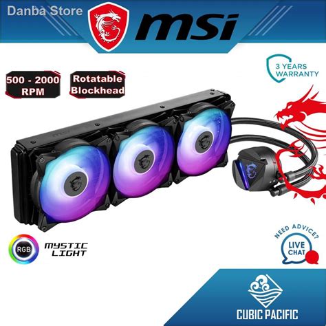 ۞∏ Msi Mag Core Liquid 240r 360r Rgb Cpu Aio Cooler With Argb Lighting Compatible Intel And