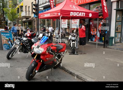 Boulevard saint laurent Little Italy Montreal canada Stock Photo - Alamy