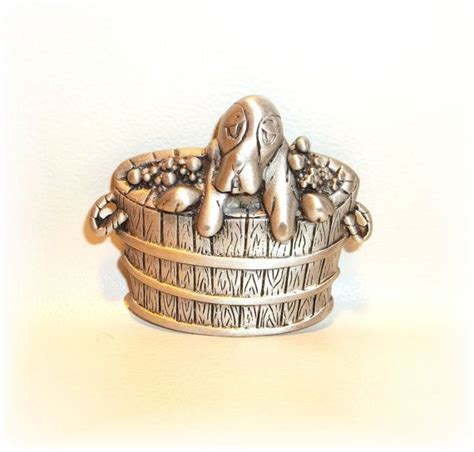 Jj Dog Bath Barrel Brooch Pin Jj Jonette By Dollherup On Etsy