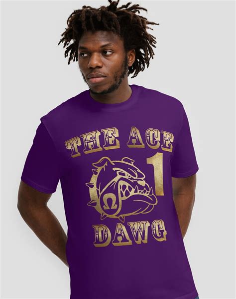 Omega Psi Phi Black Greek Fraternity The Ace Dawg Royal Purple And Old Gold Design By Apparel By