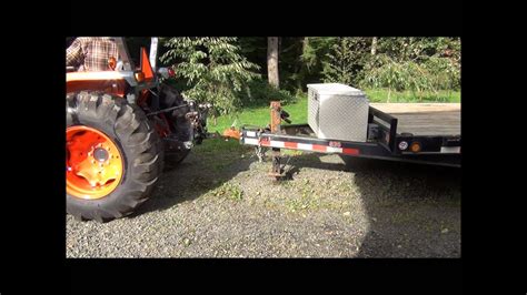 Demonstrating My 3 Point Trailer Hitch On My Kubota Mx5100hst Youtube