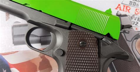 Two Tone Kwc 1911 Co2 Gas Pistol Green Action Hobbies