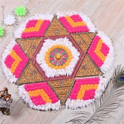 Traditional Multicolor Hexagonal Diwali Rangoli Packaging Type