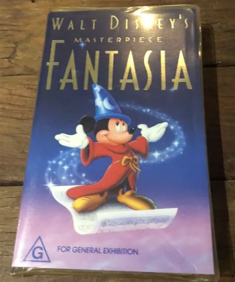 Fantasia Walt Disney S Masterpiece On Vhs Clam Shell Mickey Mouse