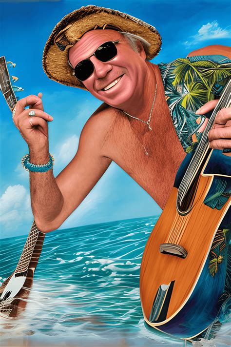 Jimmy Buffett Hyperrealistic Graphic · Creative Fabrica