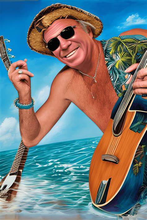 Jimmy Buffett Hyperrealistic Graphic · Creative Fabrica