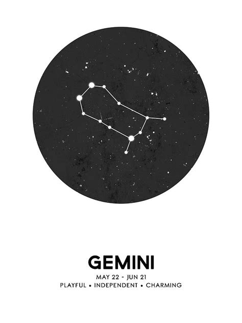 Gemini Print - Zodiac Signs Print - Zodiac Posters - Gemini Poster ...