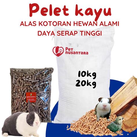 Jual Wood Pellet Pelet Kayu Alas Kandang Alas Kotoran Hewan Alami Kg