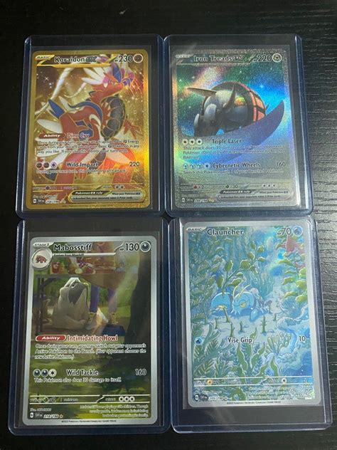 Pokemon Scarlet Violet Base Set Sv Mabosstiff Clauncher Ir Iron Treads