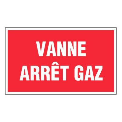 Panneau Vanne Arr T Gaz Achatmat