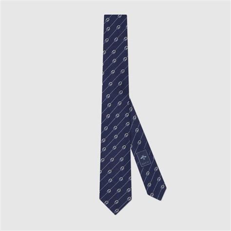 유럽직배송 구찌 Gucci Gucci Interlocking G And Dots Silk Wool Tie