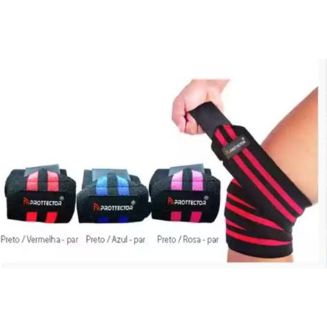 Faixa De Joelho Elastica Velcro Crossfit Lpo Prottector Submarino