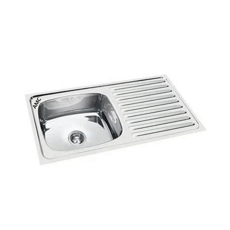 AMC SS Single Bowl Kitchen Sink At Rs 3200 Sink Stand In Delhi ID