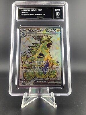 Pokemon Tcg Obsidian Flames Tyranitar Ex Ultra Rare Gma Gem