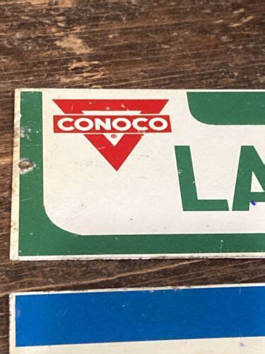 1950s Conoco Mens Ladies Restroom Double Sided Metal Signs 4634400602