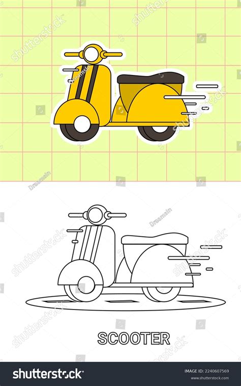 Colouring Pages Transportaion Cartoon Kids Stock Vector Royalty Free