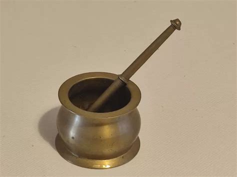 Ancien Mortier Et Pilon De Poilu Objet De Tranchee Ww Trench Art