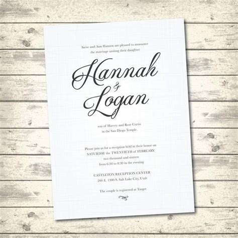 Traditional Invitation Wording