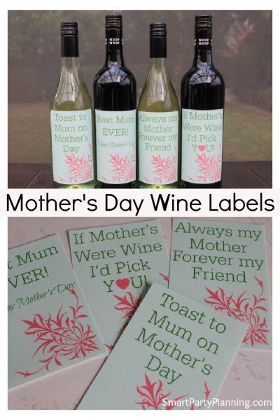 Beautiful Printable Mother S Day Wine Labels