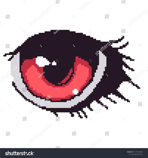 Vector Pixel Art Anime Eye Cartoon Stock Vector (Royalty Free ...