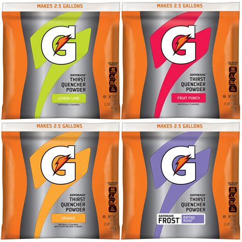 Gatorade Powder Variety Pack 2.5 Gallon - Instant Gatorade Mix, 32/Case