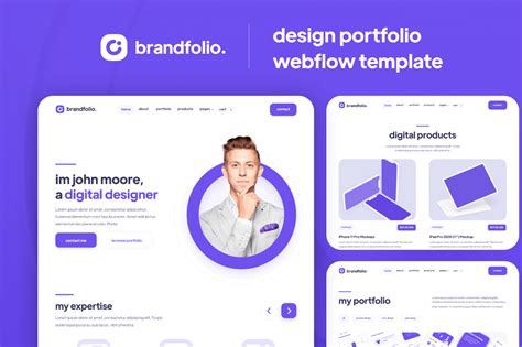 Brandfolio Design Portfolio Webflow Template BRIX Templates Webflow