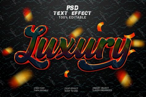 Luxury Party Black Lava 3D Text Effect Fichier PSD Photoshop Gratuit